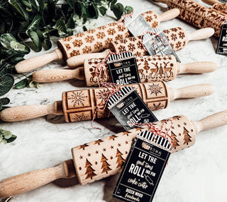 Embossed Rolling Pin Baking Gift Set