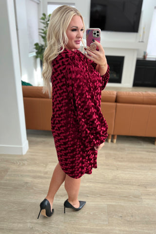 Regal Radiance V-Neck Velvet Dress