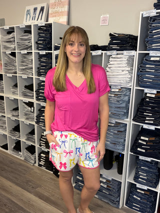 Midnight Bow Neon Pastel Everyday Shorts