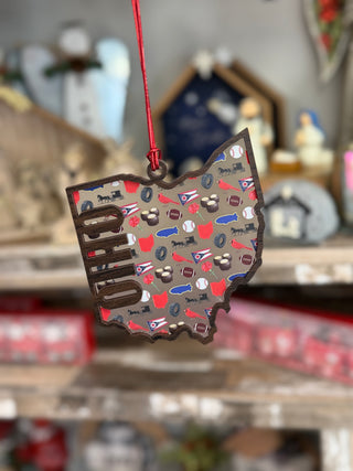 Ohio Acrylic Ornament