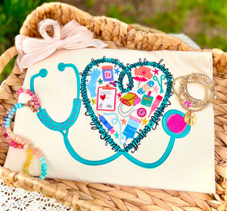 Nurse Stethoscope Graphic Tee