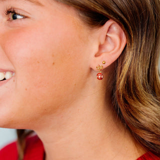 Christmas Ornament Flatback Earrings
