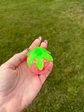 Small Glitter Sugar Strawberry Squishy