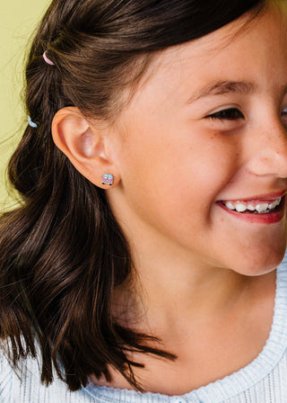 Retro Van Flat Back Earrings