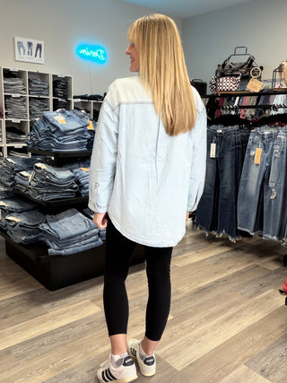 Risen Relaxed Fit Button Down Denim Shirt