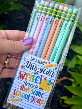 CUSTOM Back to School Pencils