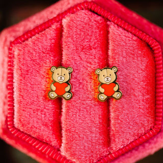 Teddy Bear Flat Back Earring