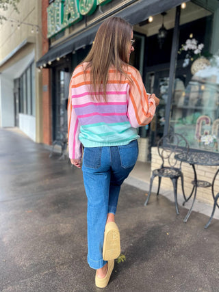 PREORDER: Over The Rainbow Striped Sweater