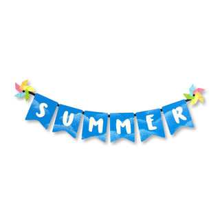 Summer Banner with Pinwheels Magnet