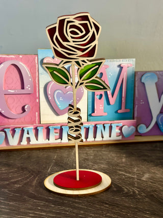 Valentine’s Wooden Flower