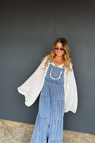 Boho & Lace Denim Overalls