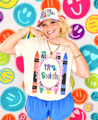 Crayon Nameplate Frame Graphic Tee