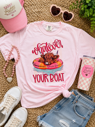 Whatever Floats Your Boat - Cow Graphic Tee