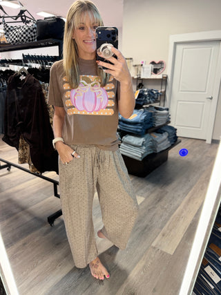 Oversized Mineral Washed Scuba Barrel Lounge Pants
