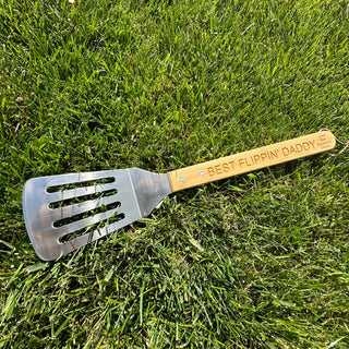 Custom BBQ Bamboo Spatulas