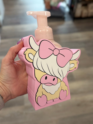 Pink Highland Cow 3D Printed Accessories