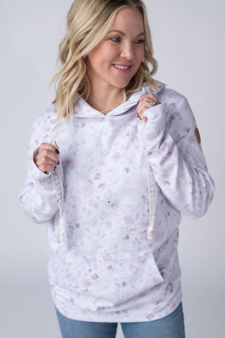 Hailey Pullover Hoodie - Blush Floral