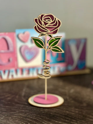 Valentine’s Wooden Flower