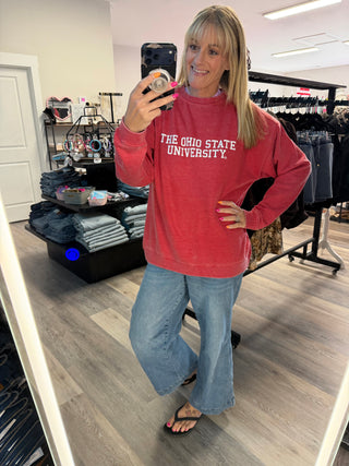 BIG TEN Campus Crew Sweatshirt: Ohio State Buckeyes