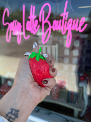 Crunchy Strawberry Squishy Toy