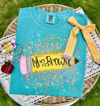Pencil Splatter Graphic Tee