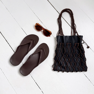 Arch Support Flip Flops - Chocolate Brown