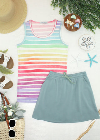 Ava Tank - Rainbow Stripes