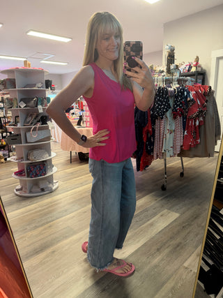 Noelle Tank - Hot Pink