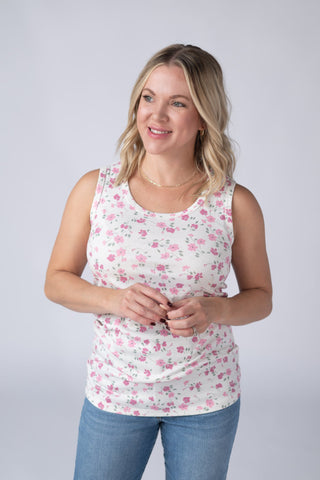 Ava Tank - Pretty in Pink Floral