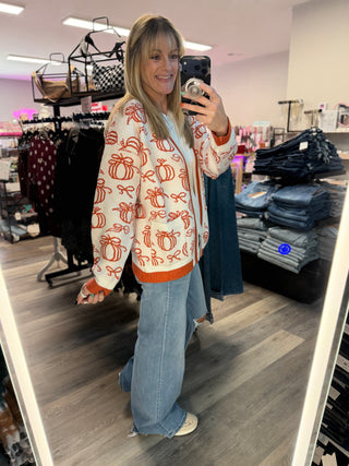 Pumpkins Pocket Cardigan
