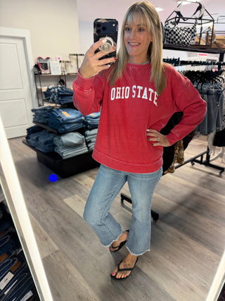BIG TEN Burnout Campus Pullover: Ohio State Buckeyes