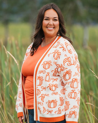 Pumpkins Pocket Cardigan