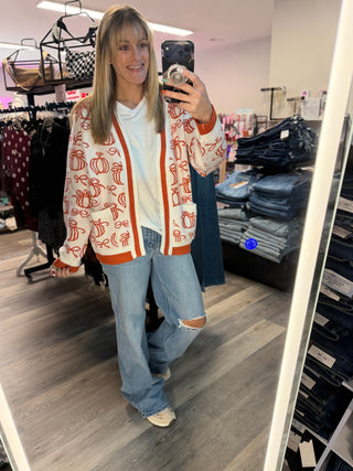 Pumpkins Pocket Cardigan