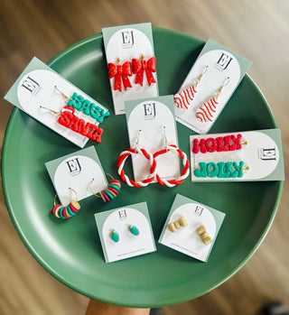 Christmas Clay Earrings