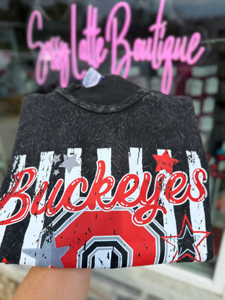 Block ‘O’ Stars & Stripes Mineral Wash Graphic Tee
