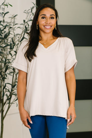 Basic Layering Relaxed V-Neck Tee