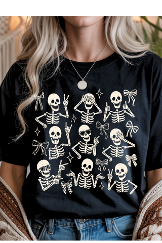 Skeleton Coquette Graphic Tee