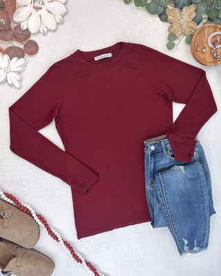 Blair Long Sleeve Top - Cranberry