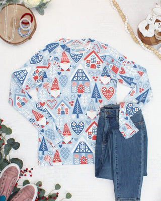 Blair Long Sleeve Top - Winter Gnome