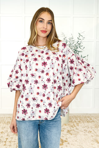 Blossom Breeze Balloon Sleeve Blouse