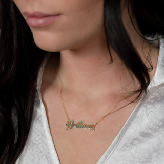 Custom Classic Script Name Necklace - Water Resistant
