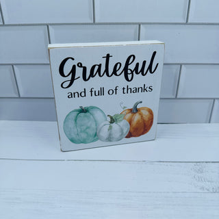 Full of Thanks Square Block