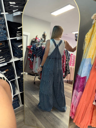 Boho & Lace Denim Overalls