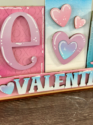 Lucky Charm + Valentine Reversible Standing Blocks