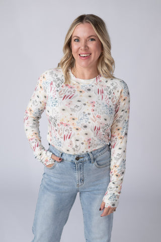 Blair Long Sleeve Top - Wildflower Gardens