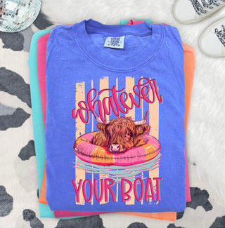 Whatever Floats Your Boat - Cow Graphic Tee