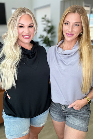 I Just Felt Like It Mock Neck Top in Black