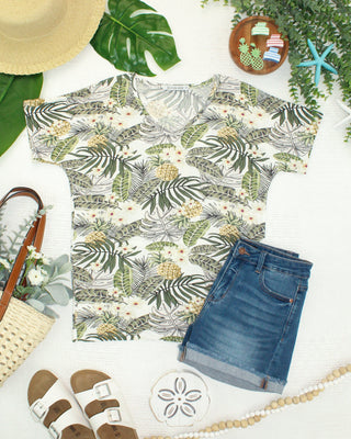 Chloe Cozy Top - Pineapple Leaf