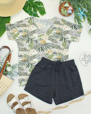 Chloe Cozy Top - Pineapple Leaf