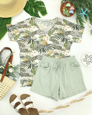 Chloe Cozy Top - Pineapple Leaf